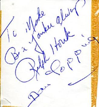 Dan Topping Autographed / Signed Cut