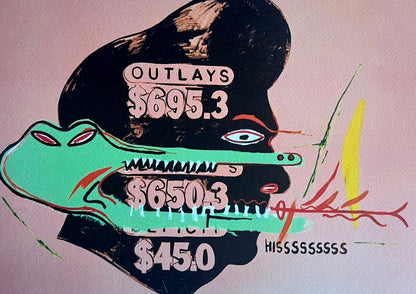 Andy Warhol And Jean-Michel Basquiat Lithograph Signed Numbered Coa