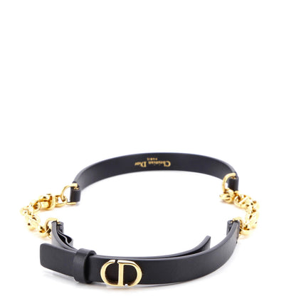 Christian Dior 30 Montaigne Chain Belt Leather Thin