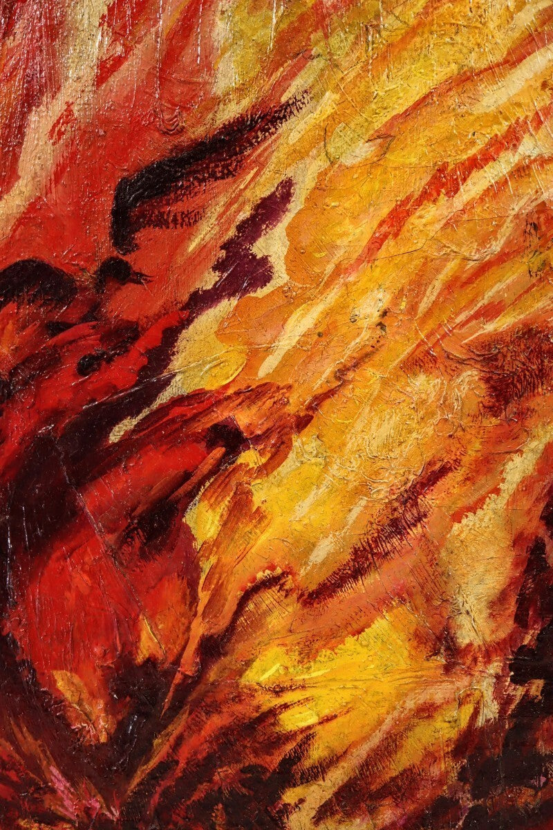 E.E. Druzhinina 1995 Original Oil Painting "Solaris" Signed & Titled on Reverse