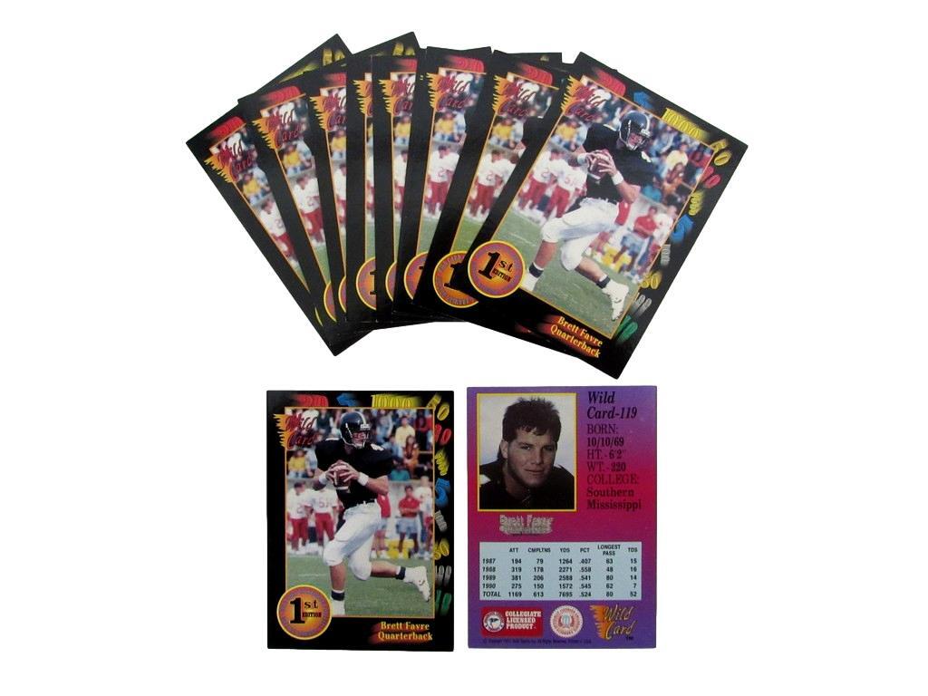 Lot Of (11) 1991 Wild Card Brett Favre Card #119  1St Edition 188327