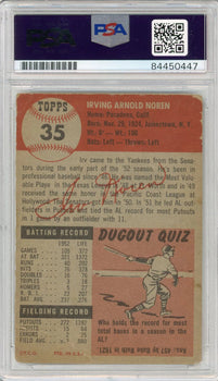 Irv Noren Autographed 1952 Topps Card (Psa)