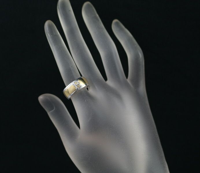 Hermes Ring Hlogo Eu49 18K 750 Yellow Gold/925