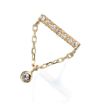 Hirotaka Earring Diamond 0.05Ct Single 10K 416 Yellow Gold