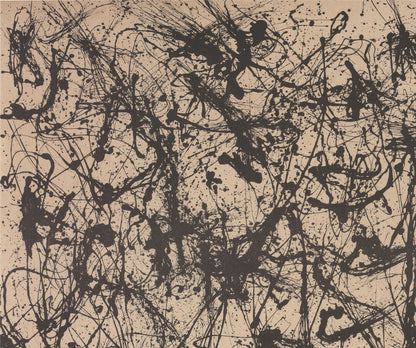 Jackson Pollock Number 32 " Offset Lithograph Abstract