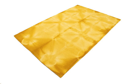 Contemporary Golden Yellow Tie-Dye Abstract 5X8