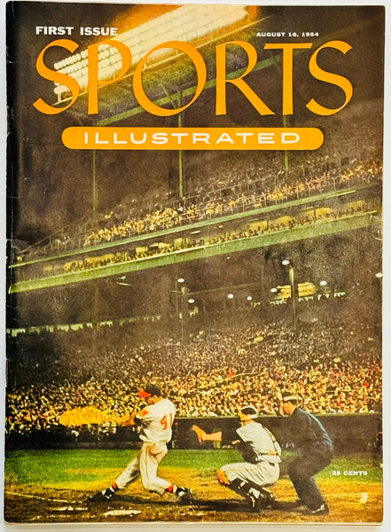 Sports Illustrated Aug 16, 1954 First Issue Complete W/Uncut Baseball Cards And