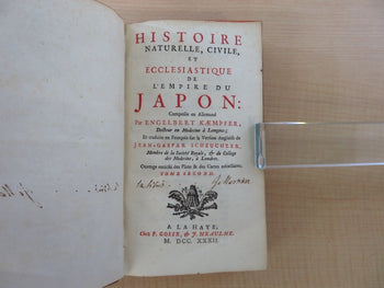 Histoire Naturelle De L'Empire Du Japon By Kaempfer, 1732 French Full Leather