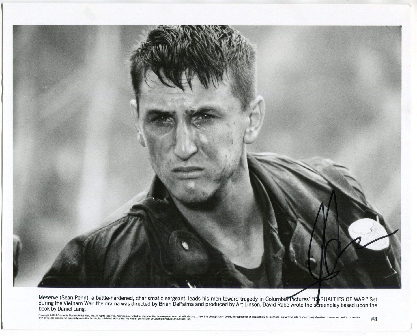 Sean Penn Autographed 8X10 Photo