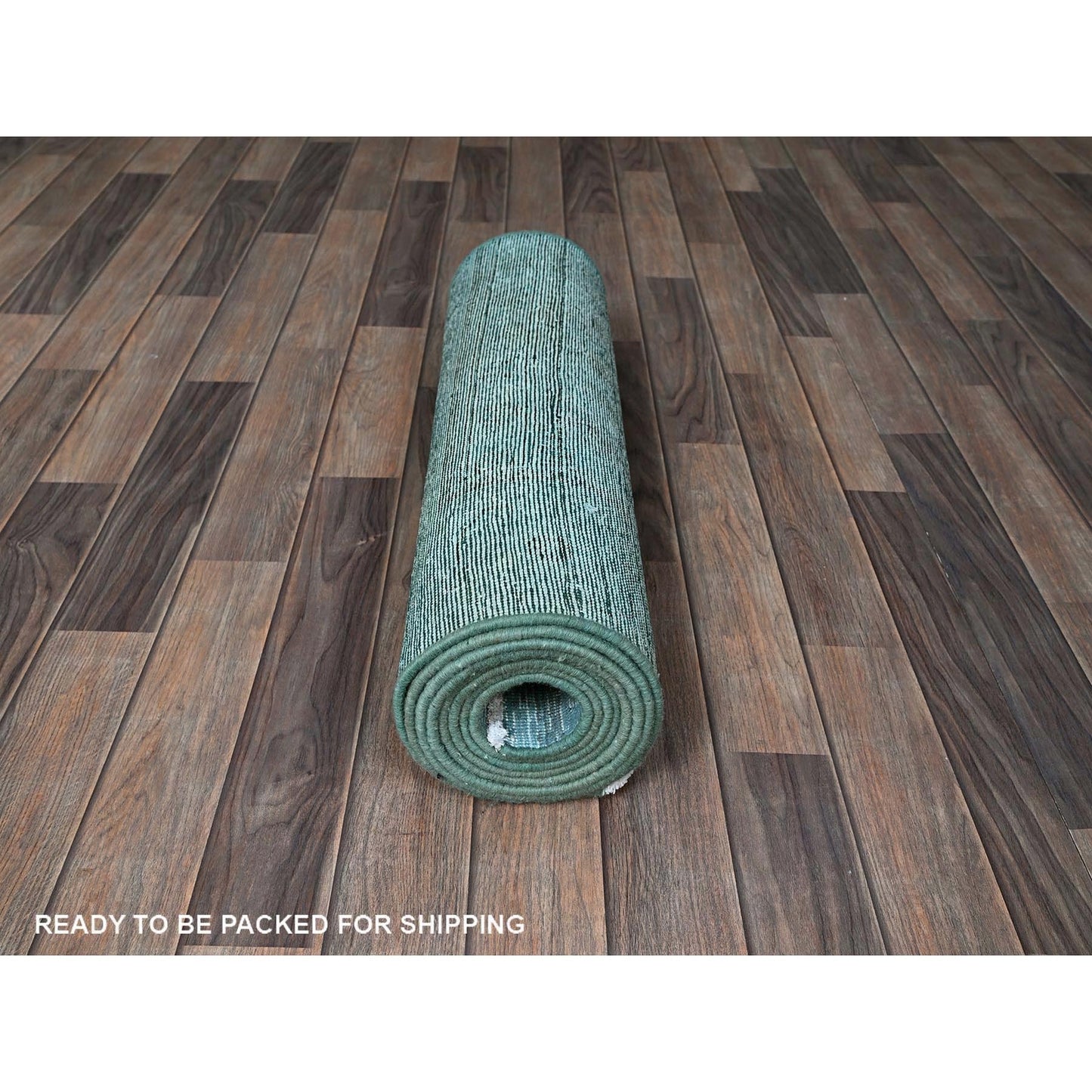 2'4"X11'2" Blue Overdyed Vintage Zoroastrian Hand Knotted Wool Runner Rug