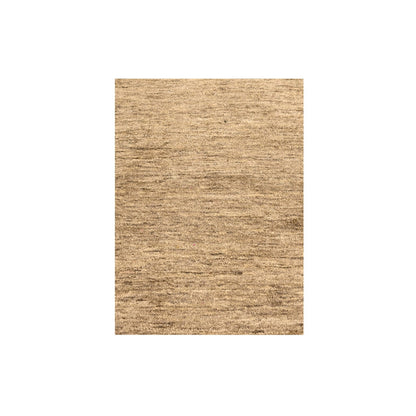 2'X3' Peanut Brown Plain Solid Design Pure Sari Silk Hand Knotted Mat Rug