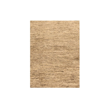 2'X3' Peanut Brown Plain Solid Design Pure Sari Silk Hand Knotted Mat Rug