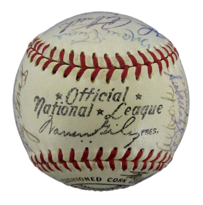 1954 World Series Champs Giants Team 32 Signed/ W. Mays Onl Baseball Jsa 149565