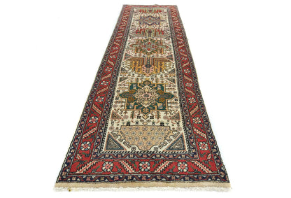 Hand-Knotted Wool Oriental Runner Rug 3X12 ft