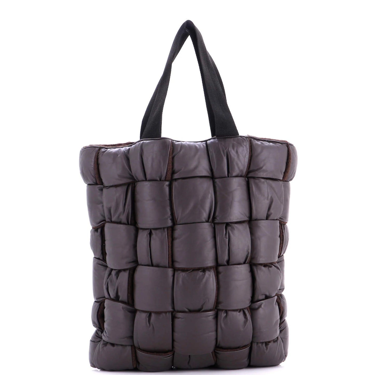 Bottega Veneta Padded Tote Maxi Intrecciato Leather With Wool Large