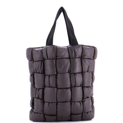 Bottega Veneta Padded Tote Maxi Intrecciato Leather With Wool Large