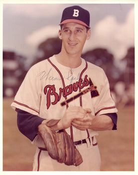 Warren Spahn Autographed 8X10 Baseball Photo