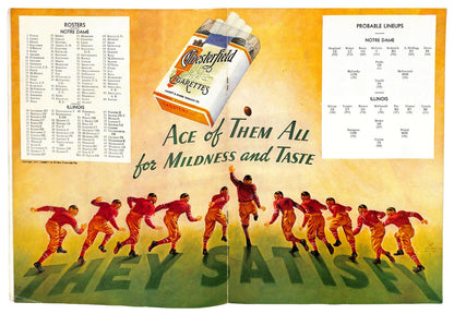 10/9/1937 Notre Dame vs. Illinois College Football Game Program 185902