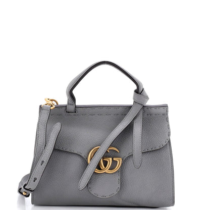 Gucci Gg Marmont Top Handle Bag Leather Mini