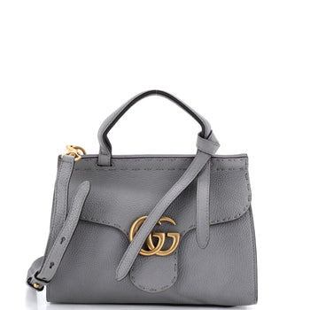 Gucci Gg Marmont Top Handle Bag Leather Mini