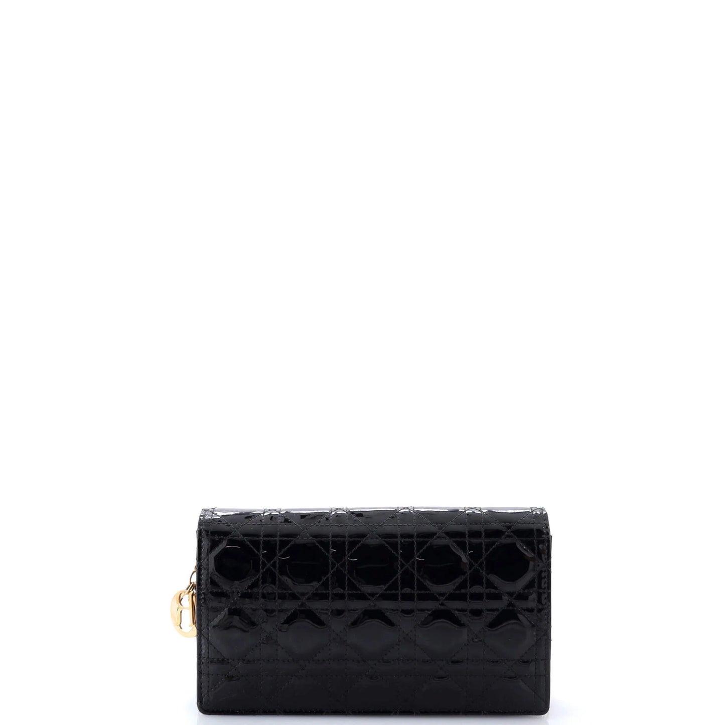 Christian Dior Lady Dior Clutch On Chain Cannage Quilt Patent