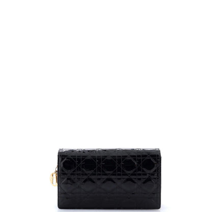 Christian Dior Lady Dior Clutch On Chain Cannage Quilt Patent