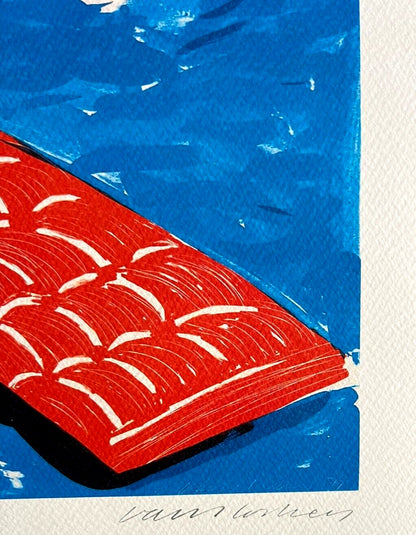 David Hockney "Swimming" Lithograph Coa Signed Numbered By Hand