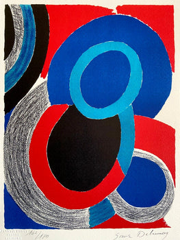 Sonia Delaunay Lithograph Coa Signed In Pen