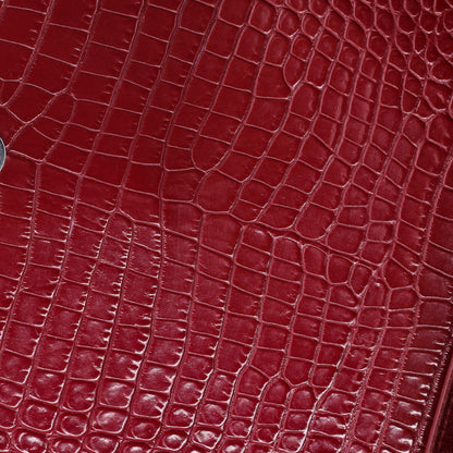 Saint Laurent Sunset Crossbody Bag Crocodile Embossed Leather Medium