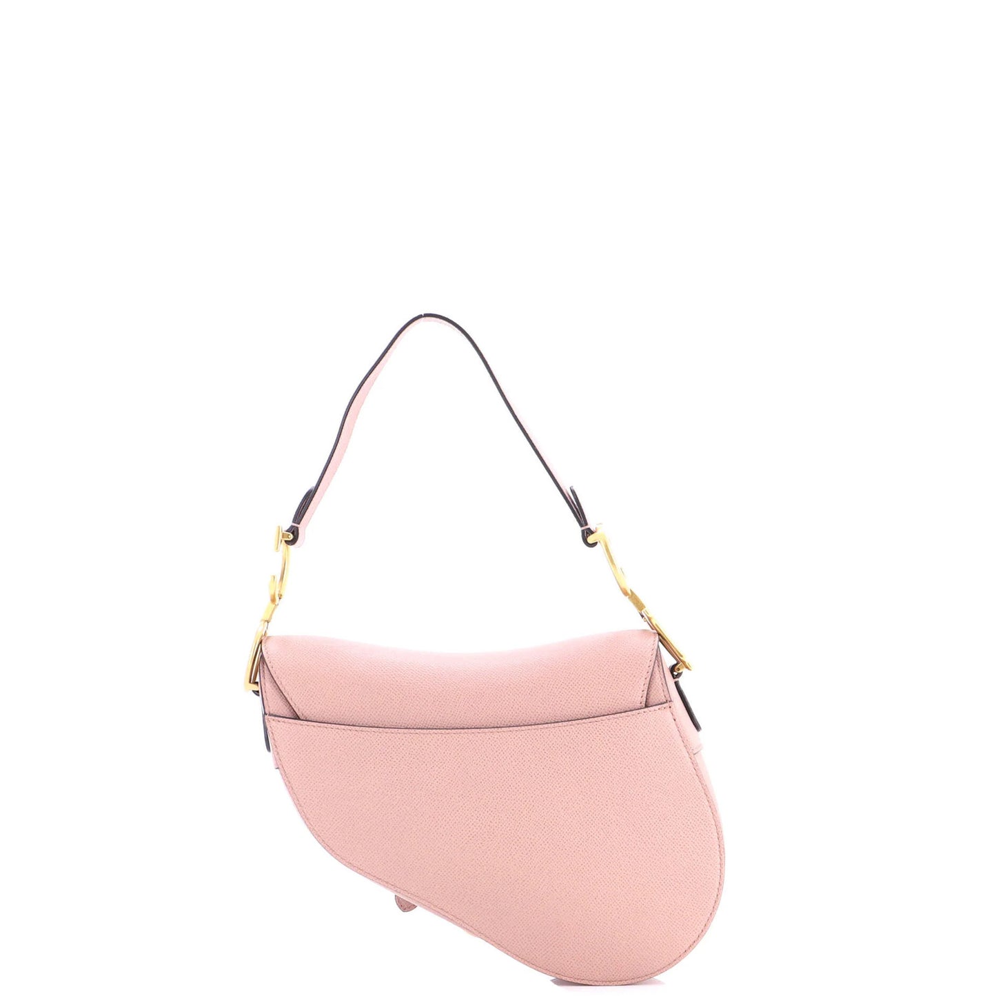 Christian Dior Saddle Handbag With Strap Leather Medium