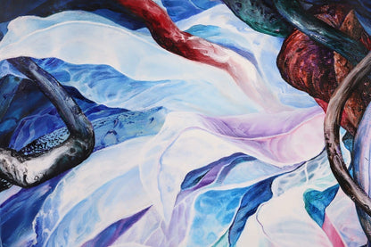 Alberto Jorge Carol 1990 Original Acrylic Painting "Tropico No.190 Roce" Signed