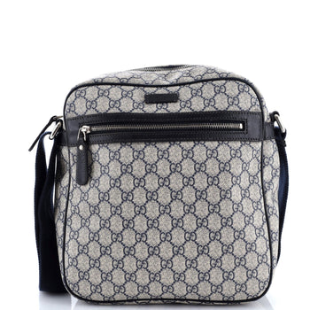 Gucci Front Zip Messenger Gg Coated Canvas Medium