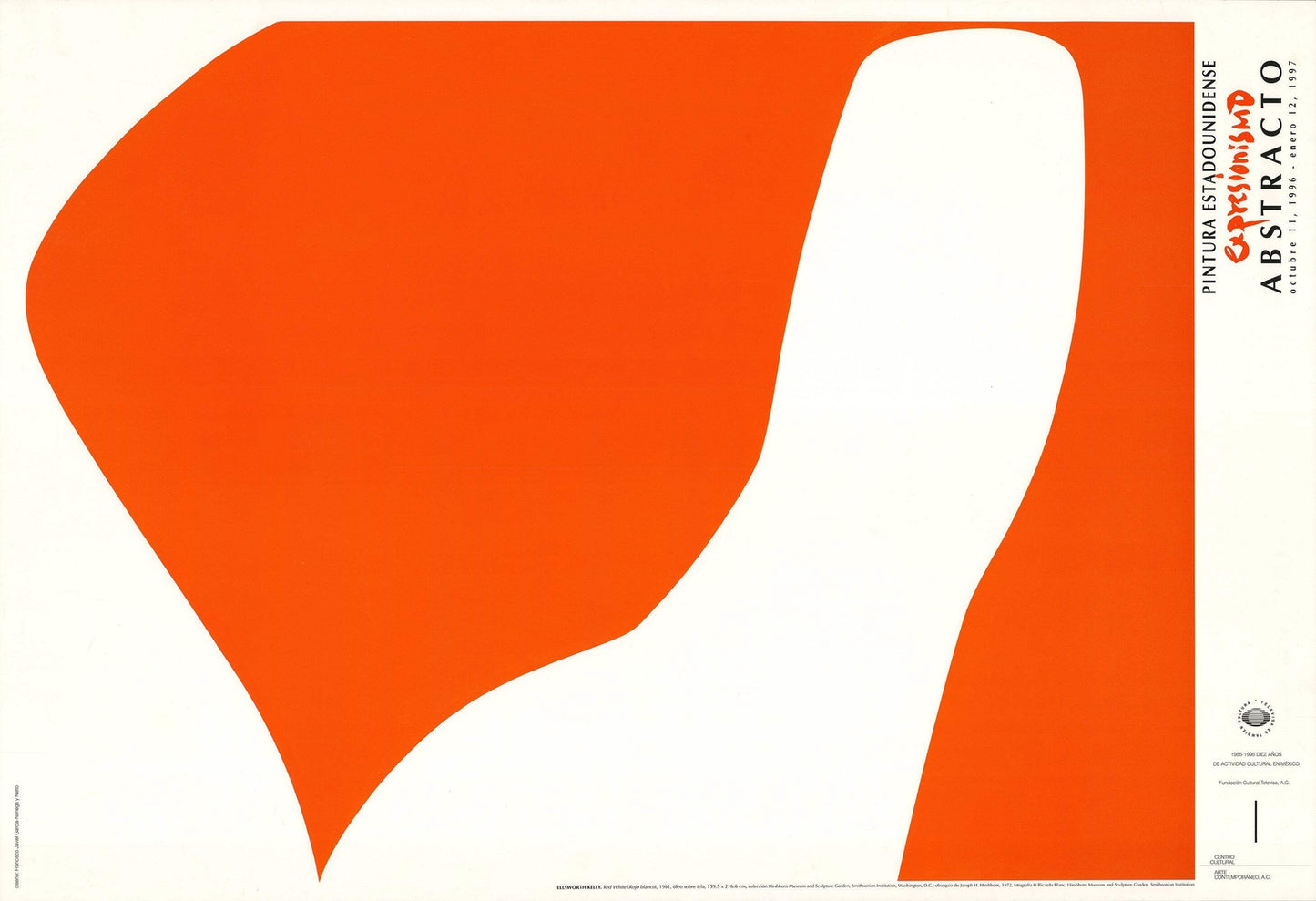 Ellsworth Kelly Red White " Offset Lithograph
