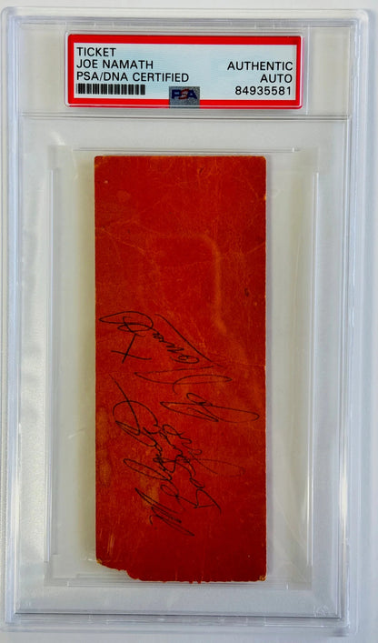 Joe Namath Signed Nassau Coliseum Ticket Stub Psa Authentic Auto