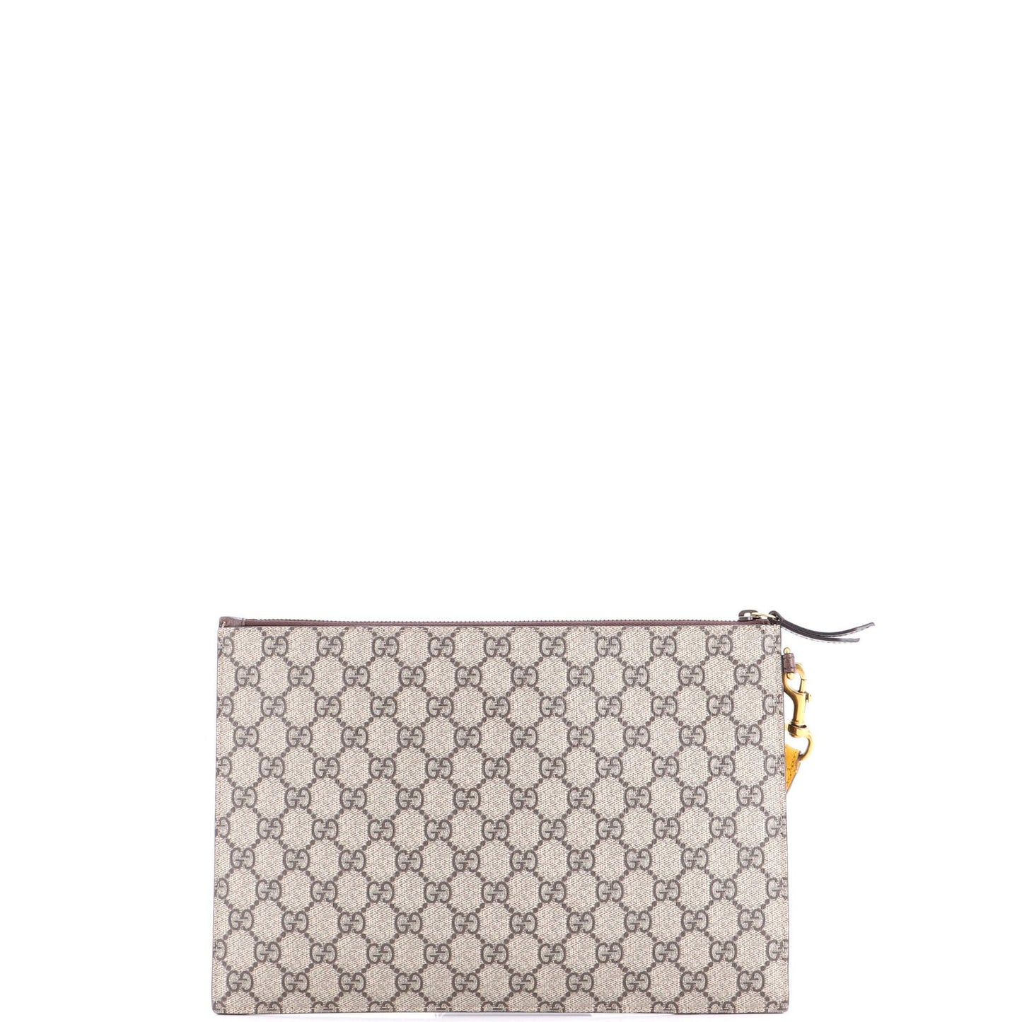 Gucci Neo Vintage Wristlet Pouch Gg Coated Canvas