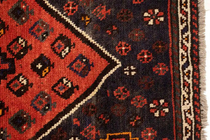 Rare Vintage Handmade Wool Oriental Rug Tribal