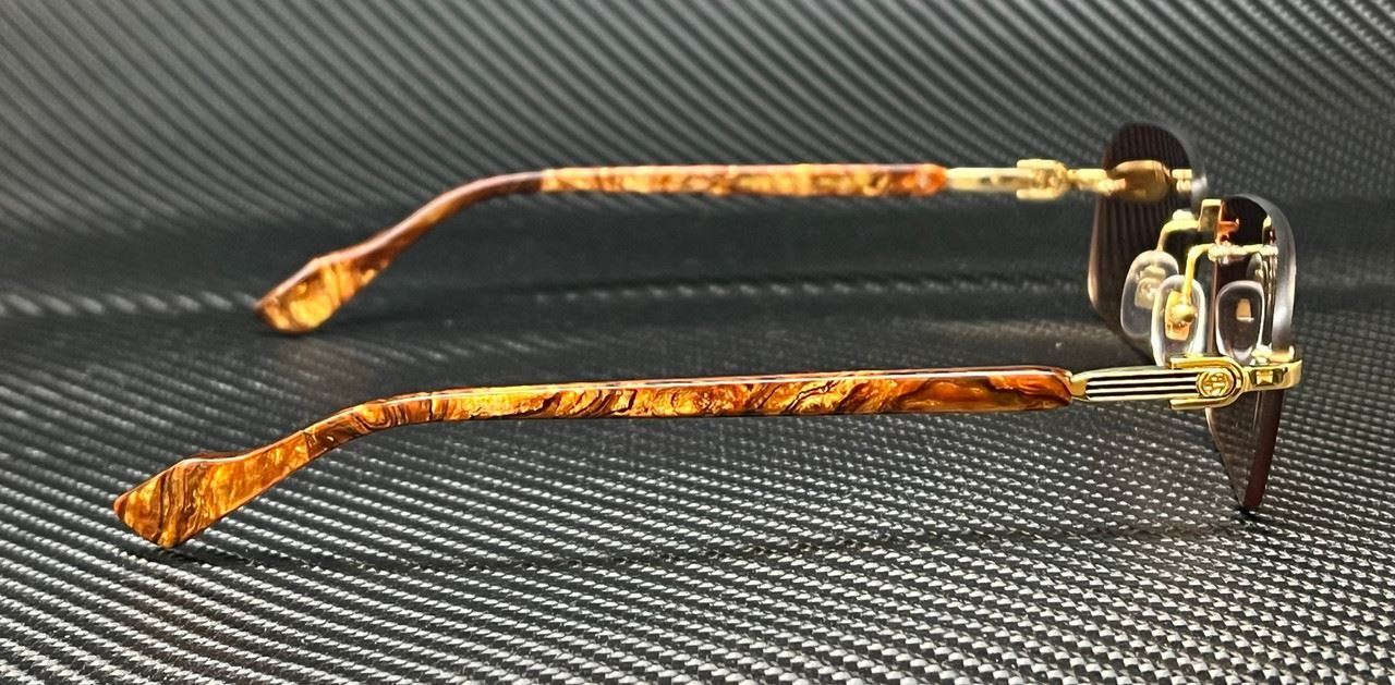 Gucci Gg1221S 004 Gold Orange Men'S 56 Mm L Size Sunglasses