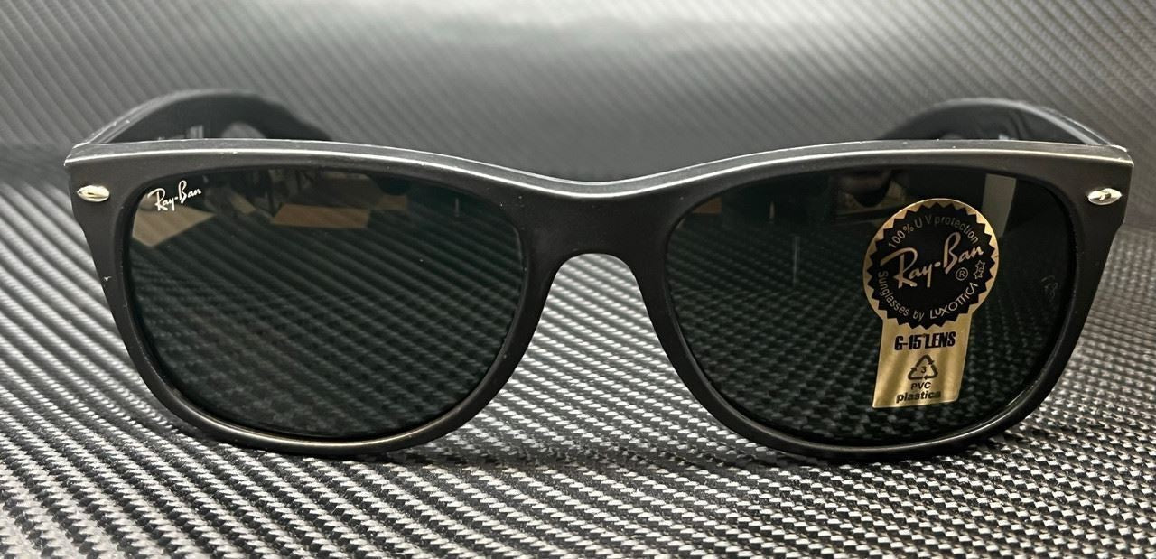 RAY BAN RB2132 646231 Rubber Black Square Unisex 52 mm Sunglasses