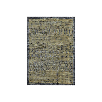 2'X3' Black & Brown Oxidized Grass Design, 100% Wool Hand Knotted Mat Rug