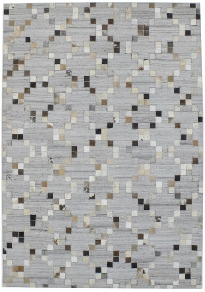 Handcrafted Cowhide Patchwork Rug New