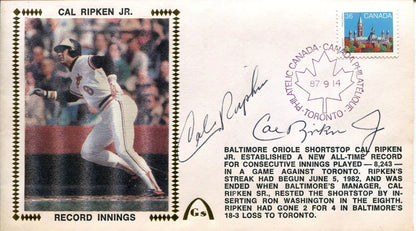 Cal Ripken Jr. & Cal Ripken Sr. Autographed Gateway First Day Cover (Jsa)