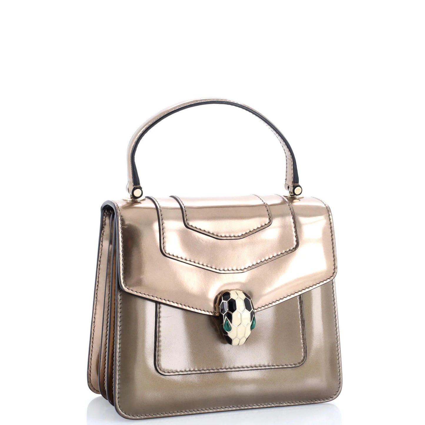 Bvlgari Serpenti Top Handle Bag Patent Small