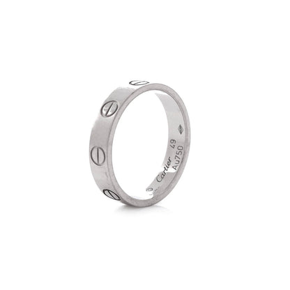 Cartier Love Wedding Band Ring 18K White Gold
