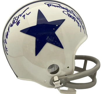 Randy White Ed Too Tall Jones & Drew Pearson Signed Dallas Cowboys Mini Helmet