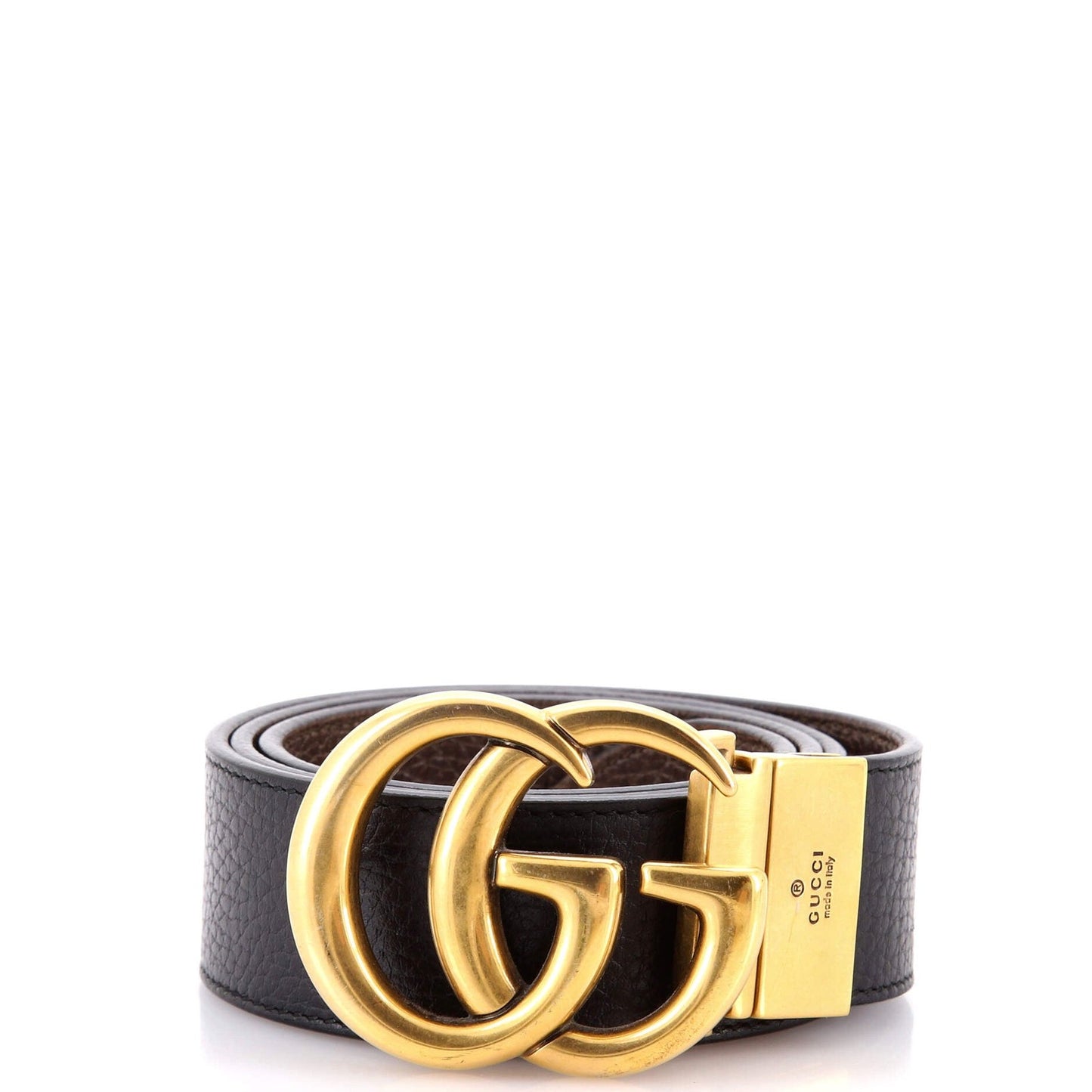 Gucci Gg Marmont Reversible Belt Leather Wide