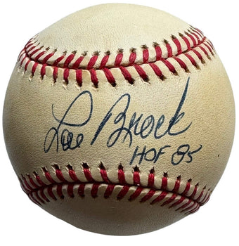 Lou Brock Autographed Official National League Baseball (Jsa)