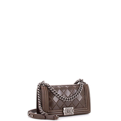 Chanel Paris-Salzburg Boy Flap Bag Embossed Calfskin Old Medium