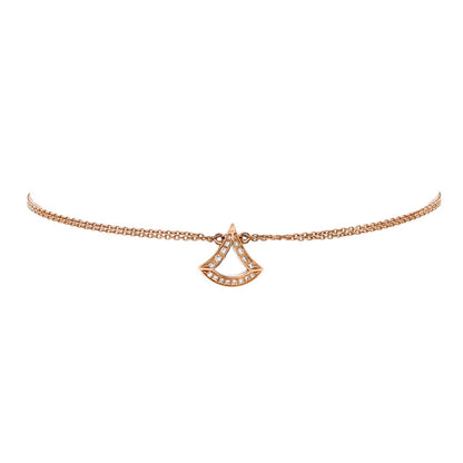 Bvlgari Divas' Dream Open Bracelet Necklace 18K Rose Gold And Diamonds