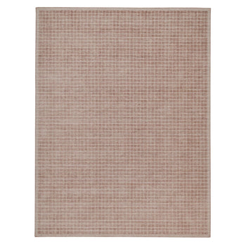 9'X12' Rose Pink Modern Plain Decor Box Design Loomed Knotted Wool Rug
