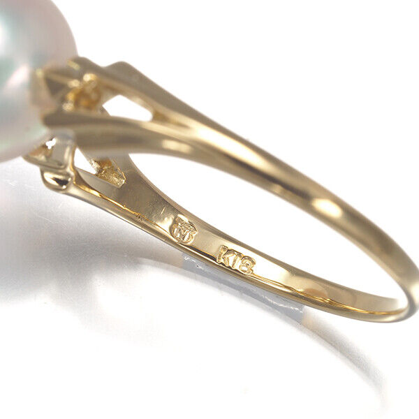 Mikimoto Ring Akoya Pearl 8.9Mm Us6-6.25 18K 750 Yellow Gold